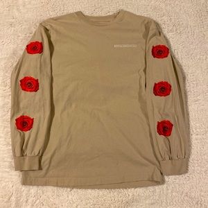 Mens Empyre Tan Rose Long-Sleeve T-Shirt